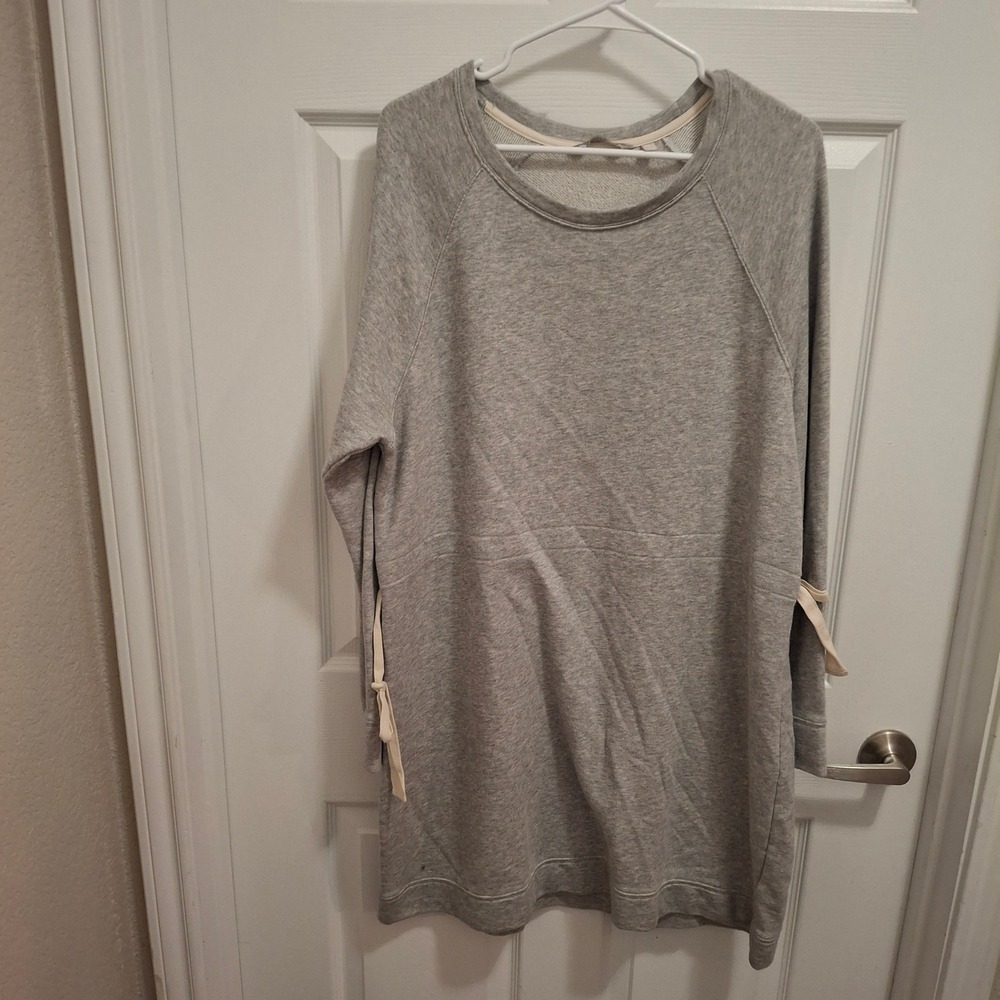 Athleta Gray Long Sleeve Sweatshirt Dress‎ XL